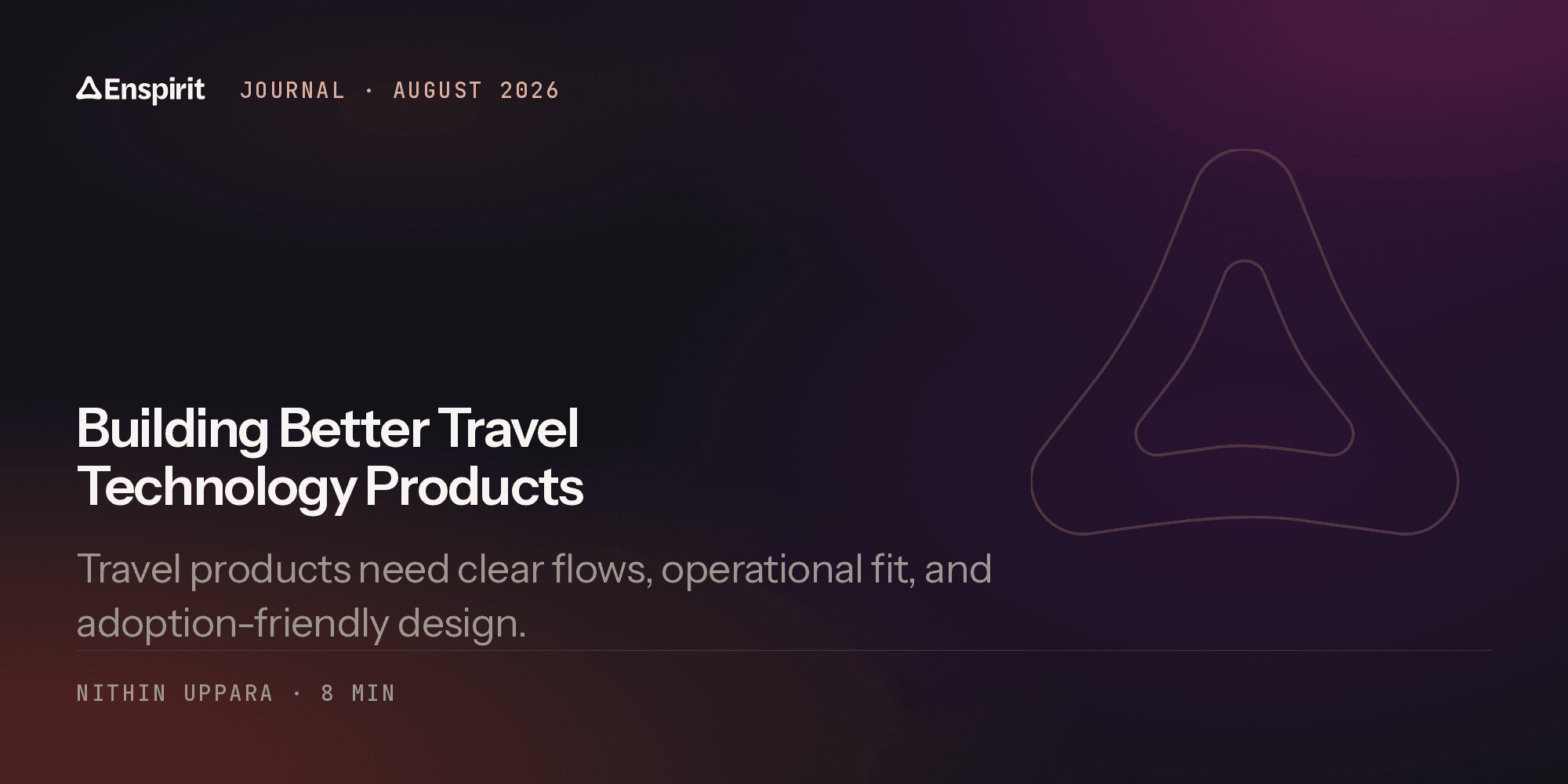 Building better travel technology products. Travel products need clear flows, operational fit, and adoption-friendly design.