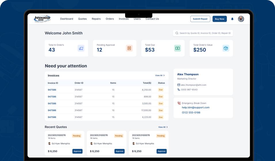 Innovative IDM B2B e-commerce platform