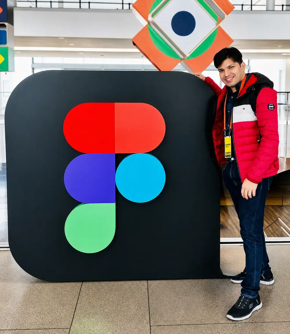 Tejas at the Figma Config lockup in San Francisco