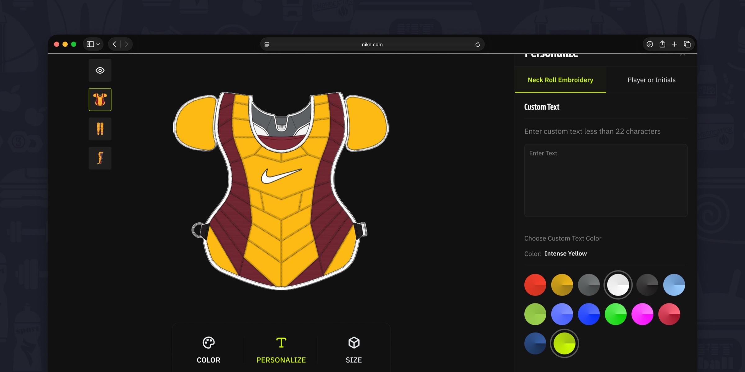 Nike Equipment Builder