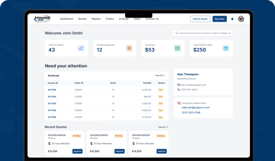 Innovative IDM B2B e-commerce platform