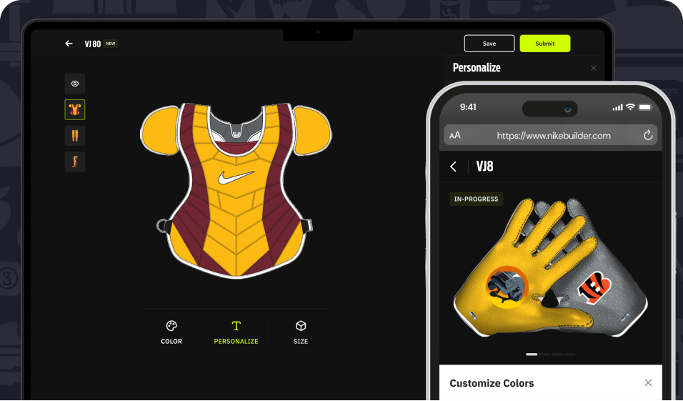 Nike Equipment Builder custom gear platform